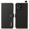 Per Honor 400 Lite KHAZNEH Custer Custodia per telefono in vera pelle RFID (nero)