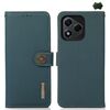 Per Honor 400 Lite KHAZNEH Custer Custodia per telefono in vera pelle RFID (verde)