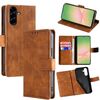 Per Samsung Galaxy A56 5G Custodia in pelle con chiusura magnetica effetto coccodrillo (marrone)