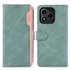 Per Honor 400 Lite ABEEL Custodia per telefono in pelle magnetica RFID Color Block (ciano-rosa)