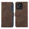Per Honor 400 Lite ABEEL Custodia per telefono in pelle magnetica RFID Color Block (marrone-blu)