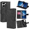 Per Redmi Turbo 4 Custodia in pelle con chiusura magnetica in coccodrillo (nero)