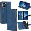 Per Redmi Turbo 4 Custodia in pelle con chiusura magnetica in coccodrillo (blu)
