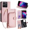 Per TCL 503 4G Custodia in pelle con cerniera (oro rosa)
