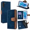Per ZTE Nubia S 5G Custodia per telefono con cuciture colorate in pelle con blocco RFID (blu)