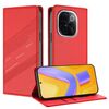 Per vivo iQOO Z9s Pro 5G India Custodia per telefono in pelle retrò con portafoglio multifunzionale in rilievo (rosso)