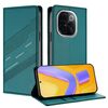 Per vivo iQOO Z9s Pro 5G India Custodia per telefono in pelle retrò con portafoglio multifunzionale in rilievo (verde scuro)