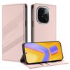Per vivo iQOO Z9s Pro 5G India Custodia per telefono in pelle retrò con portafoglio multifunzionale in rilievo (rosa)
