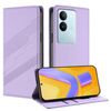 Per vivo S17 / V29 5G Global Embossed Multi-funzionale Portafoglio Retro Custodia per telefono in pelle (Viola chiaro)