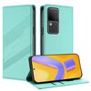 Per vivo S18 / S18 Pro Custodia per telefono in pelle retrò multifunzionale in rilievo (verde menta)