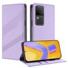 Per vivo S18 / S18 Pro Custodia per telefono in pelle retrò multifunzionale in rilievo (viola chiaro)