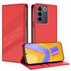 Per vivo V27e 4G Global Embossed Multi-funzionale Portafoglio Retro Custodia in Pelle per Telefono (Rosso)
