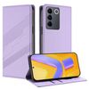 Per vivo V27e 4G Global Embossed Multi-funzionale Portafoglio Retro Custodia per telefono in pelle (Viola chiaro)