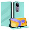 Per vivo V40 5G Global Embossed Multi-funzionale Portafoglio Retro Custodia in Pelle per Telefono (Verde Menta)