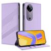 Per vivo V40 5G Global Embossed Multi-funzionale Portafoglio Retro Custodia per telefono in pelle (Viola chiaro)