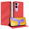 Per vivo V40 Lite 5G Global Embossed Multi-funzionale Portafoglio Retro Custodia per telefono in pelle (rosso)
