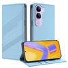 Per vivo V40 Lite 5G Global Embossed Multi-funzionale Portafoglio Retro Custodia per telefono in pelle (azzurro chiaro)