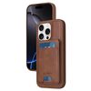 Per iPhone 16 Pro BETOPNICE Custodia per telefono con portafoglio MagSafe staccabile verticale a ribalta (marrone)