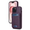 Per iPhone 15 BETOPNICE Custodia per telefono con portafoglio MagSafe staccabile verticale a ribalta (viola)