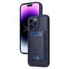 Per iPhone 14 Pro Max BETOPNICE Custodia per telefono con portafoglio MagSafe staccabile verticale a ribalta (blu)