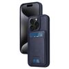 Per iPhone 15 Pro BETOPNICE Custodia per telefono con portafoglio MagSafe staccabile verticale a ribalta (blu)