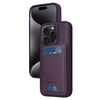 Per iPhone 15 Pro BETOPNICE Custodia per telefono con portafoglio MagSafe staccabile verticale a ribalta (viola)