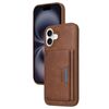 Per iPhone 16 Plus BETOPNICE Custodia per telefono con portafoglio MagSafe staccabile orizzontale a ribalta (marrone)