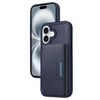 Per iPhone 16 BETOPNICE Custodia per telefono con portafoglio MagSafe staccabile orizzontale a ribalta (blu)