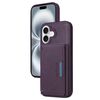 Per iPhone 16 BETOPNICE Custodia per telefono con portafoglio MagSafe staccabile orizzontale a ribalta (viola)