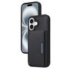 Per iPhone 16 BETOPNICE Custodia per telefono con portafoglio MagSafe staccabile orizzontale a ribalta (nero)