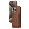 Per iPhone 15 Pro Max BETOPNICE Custodia per telefono con portafoglio MagSafe staccabile orizzontale a ribalta (marrone)
