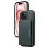 Per iPhone 15 BETOPNICE Custodia per telefono con portafoglio MagSafe staccabile orizzontale a ribalta (verde)