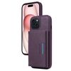 Per iPhone 15 BETOPNICE Custodia per telefono con portafoglio MagSafe staccabile orizzontale a ribalta (viola)