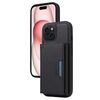 Per iPhone 15 BETOPNICE Custodia per telefono con portafoglio MagSafe staccabile orizzontale a ribalta (nero)