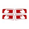 Per Mercedes-Benz Classe G W463 8 pezzi/set adesivi per maniglie interne (rosso)