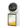Telecamera panoramica intelligente per videochiamate bidirezionali WiFi con schermo da 2,8 pollici, supporta la sveglia vocale e le chiamate con un pulsante (bianco)