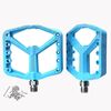RACEWORK RK579 1 paio di pedali in nylon con cuscinetto antiscivolo largo per bicicletta (blu)