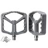 RACEWORK RK579 1 paio di pedali per bicicletta con cuscinetto antiscivolo largo in nylon (grigio)