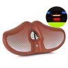 FMFXTRA Sella per bicicletta ispessita Sella a forma di mountain bike, colore: marrone + luce posteriore