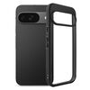 Per Google Pixel 10/10 Pro Custodia per telefono in TPU satinato + PC trasparente (nero)