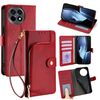 Per OnePlus Ace 5 / 5 Pro Custodia in pelle con cerniera (rosso)