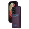 Per Samsung Galaxy S21 Ultra 5G BETOPNICE Custodia per telefono con portafoglio MagSafe staccabile verticale a ribalta (viola)