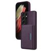 Per Samsung Galaxy S21 Ultra 5G BETOPNICE Custodia per telefono con portafoglio MagSafe staccabile orizzontale a ribalta (viola)