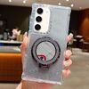 Per Samsung Galaxy S22 Mirror Holder Glitter MagSafe Custodia per telefono (nero)