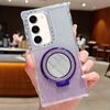 Per Samsung Galaxy S22 Mirror Holder Glitter MagSafe Custodia per telefono (viola)