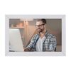 Cornice per foto con display LCD da 13,3 pollici, 1G+32GB, CPU quad-core 3126C, Android 6.0, spina: spina UK (bianco)