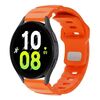 Cinturino per orologio in gomma fluorurata con fibbia inversa tinta unita da 22 mm (arancione)