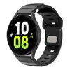 Cinturino per orologio in gomma fluorurata con fibbia inversa tinta unita da 22 mm (nero)