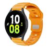 Cinturino per orologio in gomma fluorurata con fibbia inversa tinta unita da 22 mm (giallo)