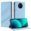 Per Xiaomi Poco X3 Pro / Poco X3 Custodia per telefono in pelle retrò con portafoglio multifunzionale in rilievo (azzurro chiaro)